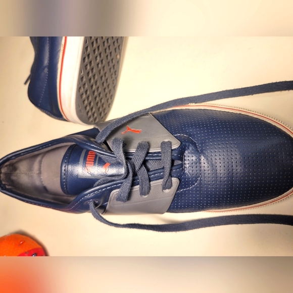 Men's lace up El Rey Puma  sneakers Blue and Grey size 10 - Picture 4 of 6
